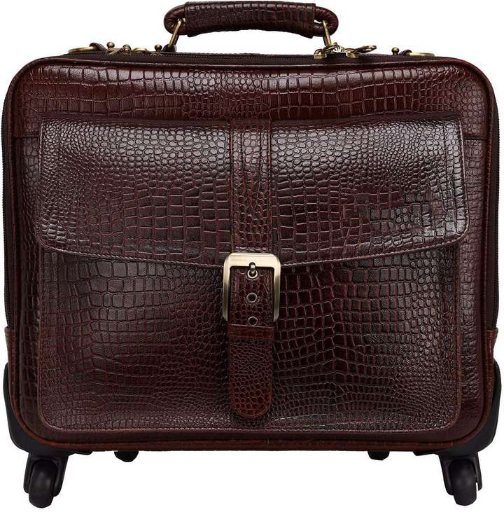 Leather laptop trolley bag outlet