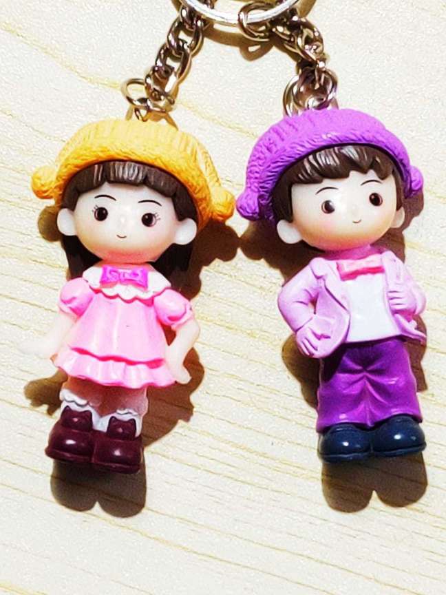 Style My Home Cute and Lovely Boy and Girl Keychain for Brother and Sister Beautiful Hanging Pendant Boy Girl Dolls Keyring for Kids Boys Girls Perfect Rakhi Gifts for Kids Brother Sister Key Chain Pr...