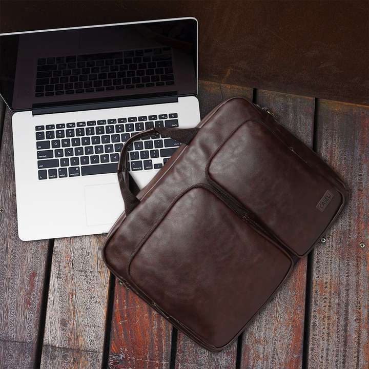 Case U Laptop Bag 15.6 Inch PU Leather Waterproof Notebook Shoulder Messenger Protective Bag Satchel with Handle for Ultrabook Tablet Cover Case Laptop Bag Case U Flipkart