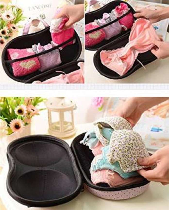 MAAUVTOR Bra and Panty Lingerie Organiser Travel Bag Underwear Bra Storage Case Multicolor Multicolor Price in India Flipkart
