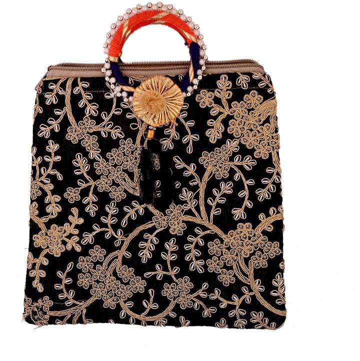 Flipkart SAUBHAGYA TRADITIONAL HANDWORK MULTICOLOR DESIGNER HAND PURSE CLUTCH HAND BAG EMBROIDERED SLING TH LATKAN FOR WOMENS GIRLS Waterproof Messenger Bag Messenger Bag