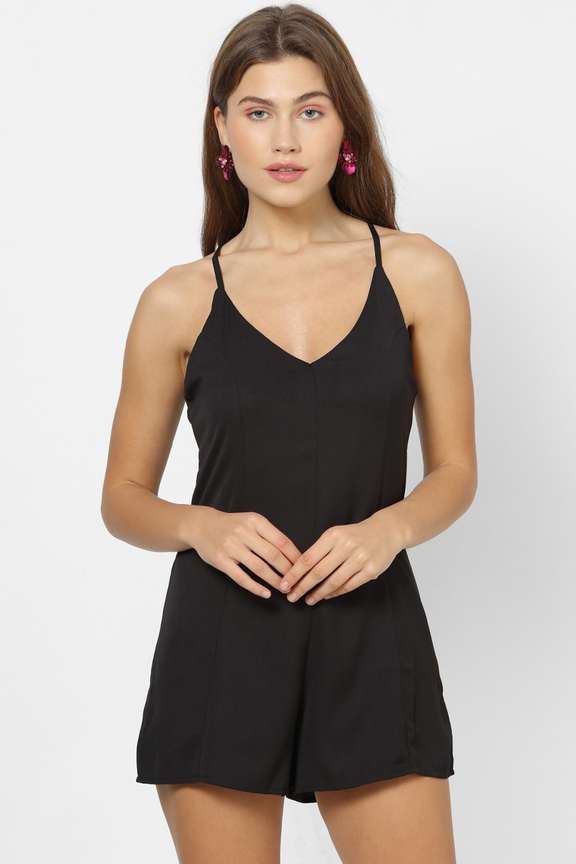 FOREVER 21 Women Black Romper Buy FOREVER 21 Women Black Romper Online at Best Prices in India Flipkart