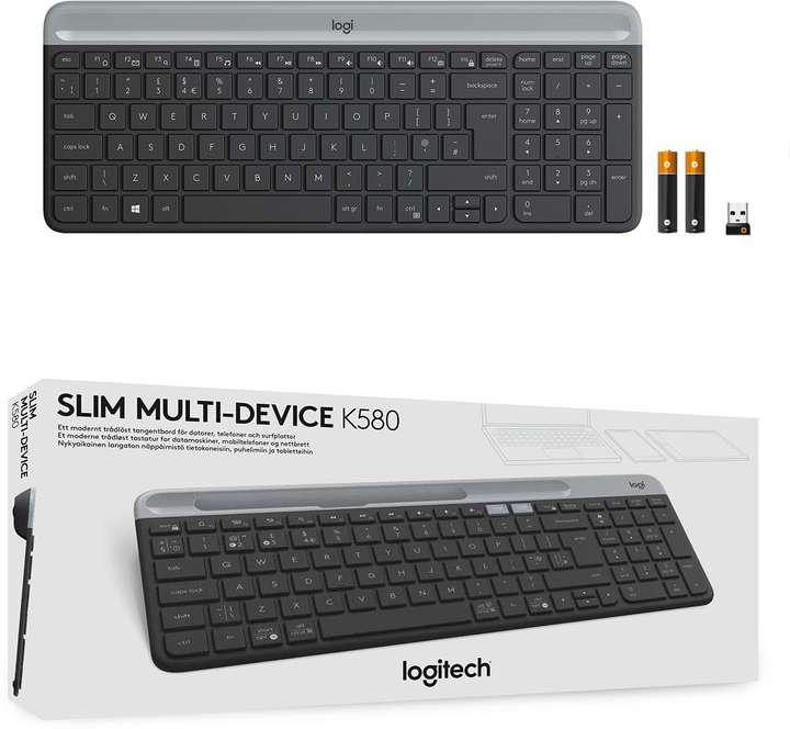 Logitech K580 Bluetooth Compact Win Mac Desktop Tablet Smartphone LaptopCompatible Wireless Multi device Keyboard Logitech Flipkart