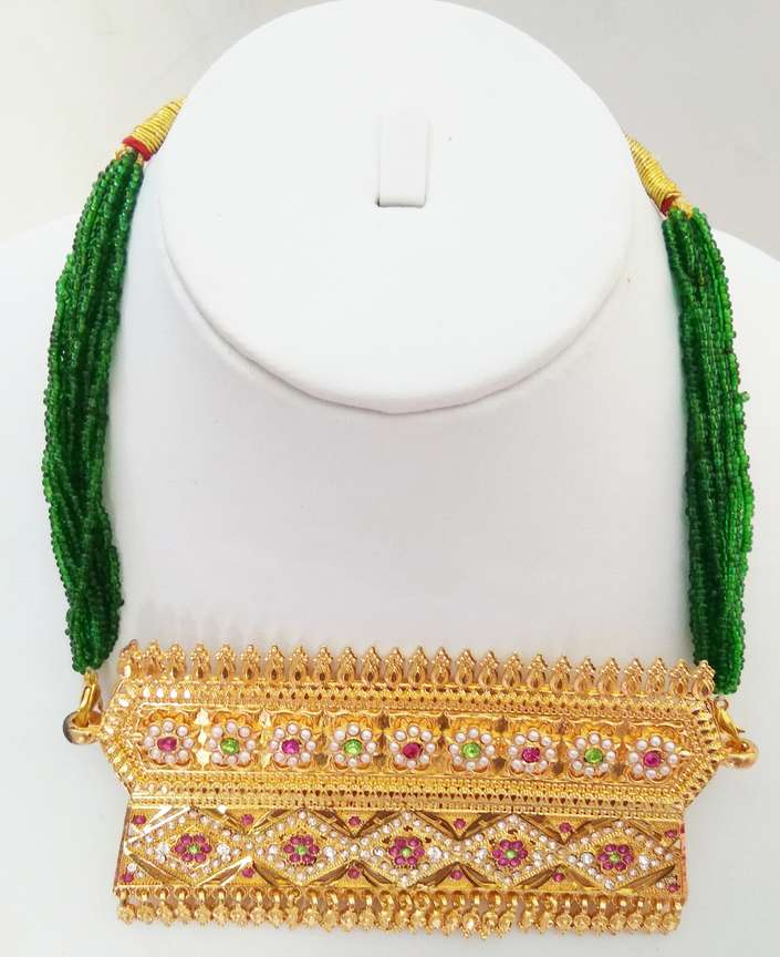 GENUINE MARKETING Traditional Rajasthani Choker Necklace multicolor Onyx Gold plated Plated Brass Choker Price in India Buy GENUINE MARKETING Traditional Rajasthani Choker Necklace multicolor Onyx Gol...