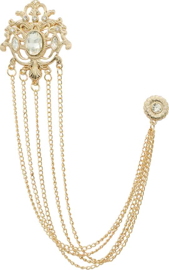 Adorn Golden Long Chain White Rhinestone Suit Coat Brooch For Men Brooch Price in India Buy Adorn Golden Long Chain White Rhinestone Suit Coat Brooch For Men Brooch online at Flipkart