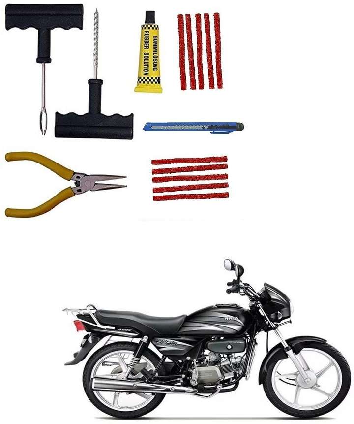 SRPHERE Complete Tubeless Tyre Puncture Repair Kit Splendor Plus Tubeless Tyre Puncture Repair Kit Price in India Buy SRPHERE Complete Tubeless Tyre Puncture Repair Kit Splendor Plus Tubeless Tyre Pun...