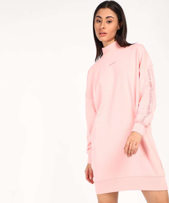 Calvin Klein Jeans Women Shift Pink Dress Buy Calvin Klein Jeans Women Shift Pink Dress Online at Best Prices in India Flipkart