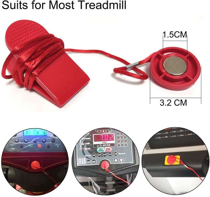 SKYBLUE Treadmill Safety Key For Universal Treadmill Magnet Security Lock Fitness Replacement Kit for All NordicTrack Proform Sole Weslo Weider Epic Freemotion and Healthrider Treadmills for All Tread...