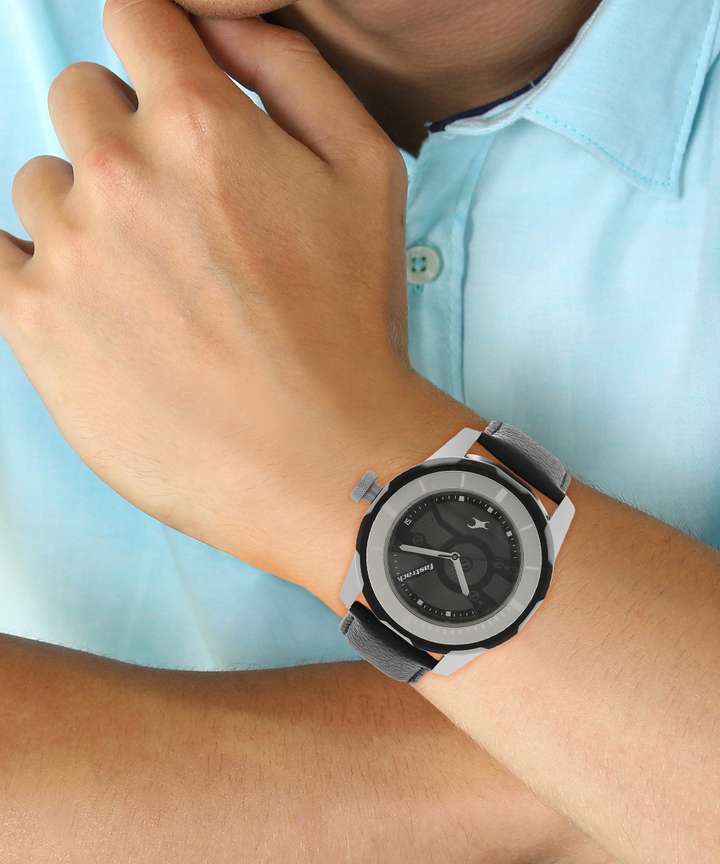 Fastrack 3099sl06 leather analog men's watch new arrivals