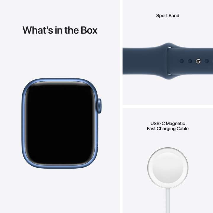 Apple Watch Series7 (GPS + Cellular, 45mm)Blue Aluminium Case-Abyss Blue  Sport Band Price in India - Buy Apple Watch Series7 (GPS + Cellular, 45mm) Blue Aluminium Case-Abyss Blue Sport Band online at Flipkart.com