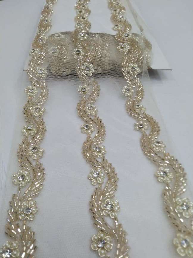 Borders New Handmade Lace Reel with Elegant Cutdana Stone Work 9 M Golden Lace Reel Price in India Buy Borders New Handmade Lace Reel with Elegant Cutdana Stone Work 9 M