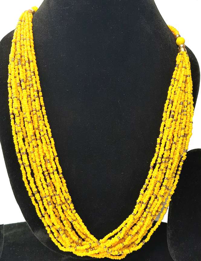 Yellow beads jewellery outlet