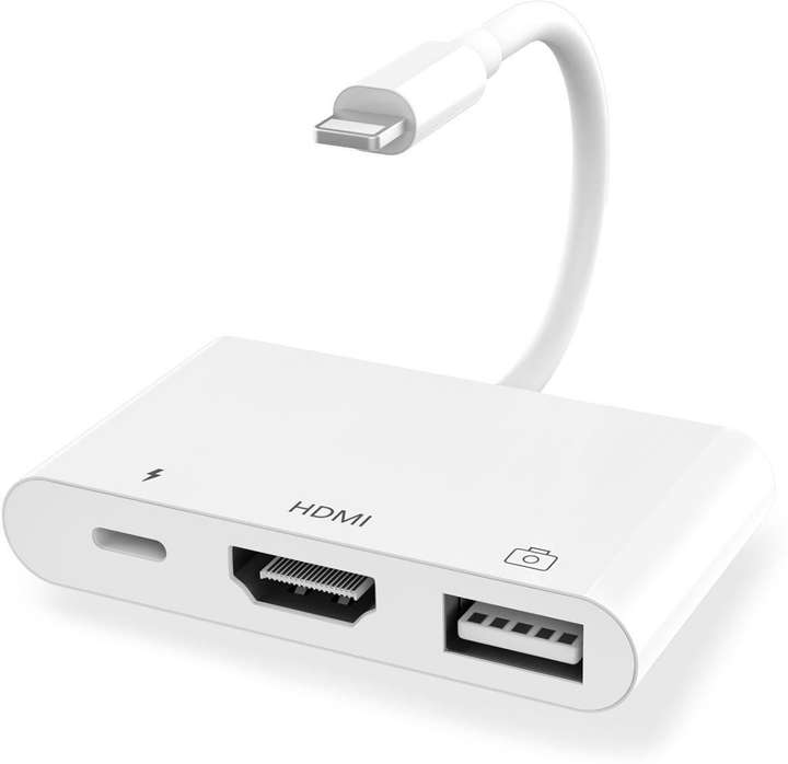 microware Lightning Cable 2 A 0.01 m Lightning To OTG Digital AV Adapter 3 In 1 OTG HDMI USB 1080P HD TV Projector Converter for A pple To USB Camera for i Phone I pad microware Flipkart
