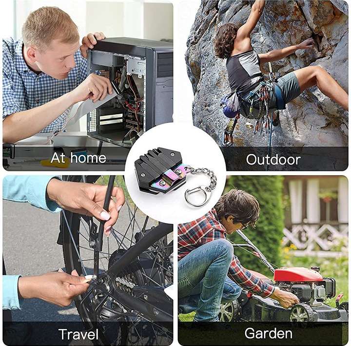 HASTHIP Multitool Card Keychain, 14-in-1 Foldable Mini Portable Pocket Hexagonal Kit with EDC Tools,Micro Screw Driver Tool Set Kit Wrench for Outdoor Survival Camping Hiking Simple Repair Stubby Screwdriver Set Price in HASTHIP Multitool Card Keychain, 14-in-1 Foldable Mini Portable Pocket Hexagonal Kit with EDC Tools,Micro Screw Driver Tool Set Kit Wrench for Outdoor Survival Camping Hiking Simple Repair Stubby Screwdriver Set Price in