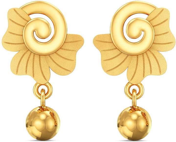Joyalukkas Spiral Floral Yellow Gold 22kt Stud Earring Price in India Buy Joyalukkas Spiral Floral Yellow Gold 22kt Stud Earring online at Flipkart