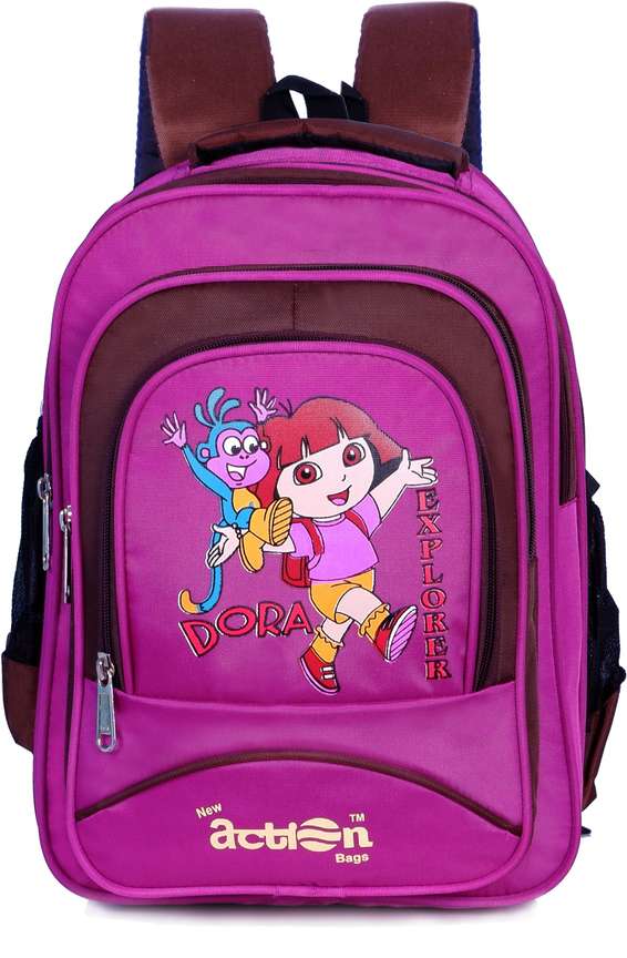 Kwanza Iriri 17 inch Casual Dora Bujji School Bag for Students with Water Bottle and Lunch Box Compartment in Maroon Colour 25 L Backpack Maroon Maroon Dark Price in India Flipkart