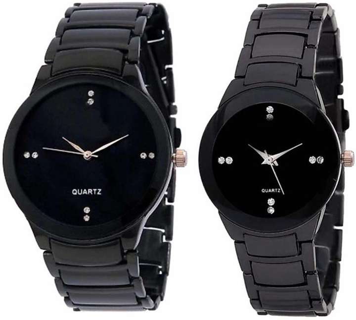 Noman Luxury Rishtey Couple Black Analog Watch For Couple Analog Watch For Couple Analog Watch For Couple Buy Noman Luxury Rishtey Couple Black Analog Watch For Couple