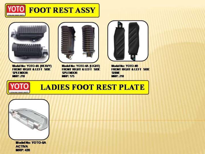 Yoto Honda Activa Ladies Footrest 3G 4G 5G 6G And All Model Foot Rest Price in India Buy Yoto Honda Activa Ladies Footrest 3G 4G 5G 6G And All Model Foot Rest online at Flipkart