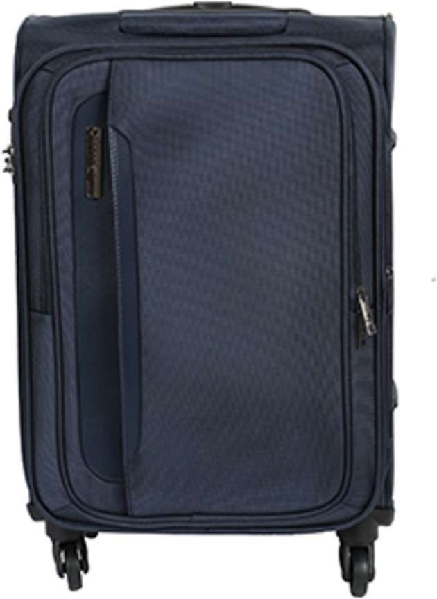 SAFARI Parker 65 cm Soft Trolley Blue Expandable Check in Suitcase 4 Wheels 26 inch Blue Price in India Flipkart