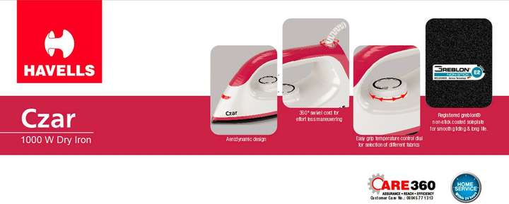 HAVELLS CZAR DRY IRON 1000 WATT 1000 W Dry Iron Price in India - Buy HAVELLS CZAR DRY IRON 1000 WATT 1000 W Dry Iron Online at Flipkart.com