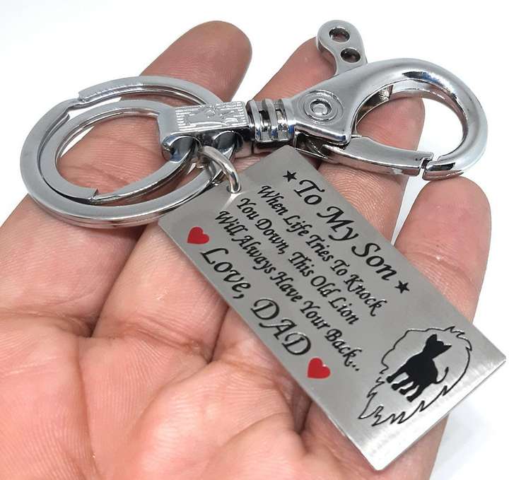 Aura To My Son Gift Keyring Keychain For Son Boy Birthday From Father Papa Keychain For Bike Car House Home Office Keys Stainless Steel Hook Key Chain Price in India Buy