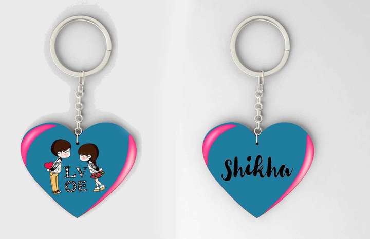 Festa Shikha Name Beautiful Heart Shape Arclic Keychain Best Gifts for Your Special Grils Friend Boy Friend Husband Wife Boss Pack Of 2 Key Chain Price in India Buy Festa Shikha Name Beautiful Heart S...