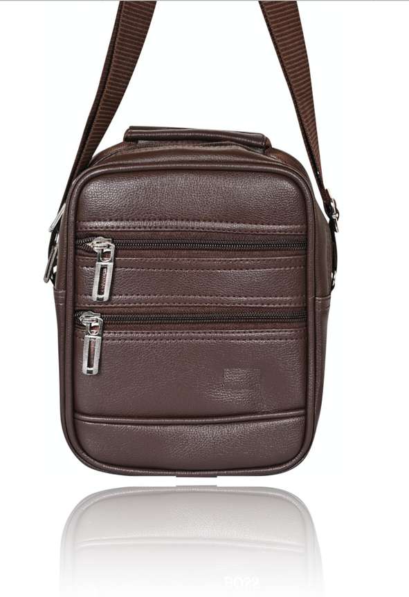 Pramadda Pure Luxury Brown Messenger Bag TopGrain Leather Sling Bag for Men Women Shoulder Side Bag men travel messenger mens bag crossbody bag for men Bike bags Passport