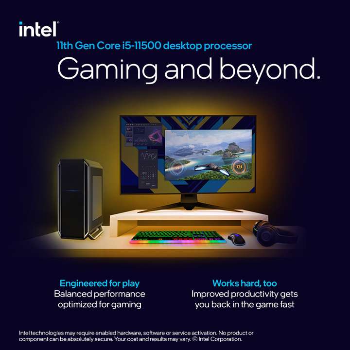 Intel I5-11500 4.6 GHz Upto 4.6 GHz LGA 1200 Socket 6 Cores 12 