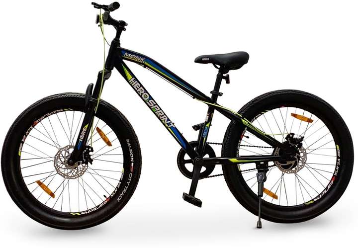HERO HEROSPRINT MONK 24 T JUNIOR FAT TYRE D D Break MTB Cycle with Free Bell Lock 24 T Mountain Cycle Price in India Buy HERO HEROSPRINT MONK 24 T JUNIOR FAT TYRE D D