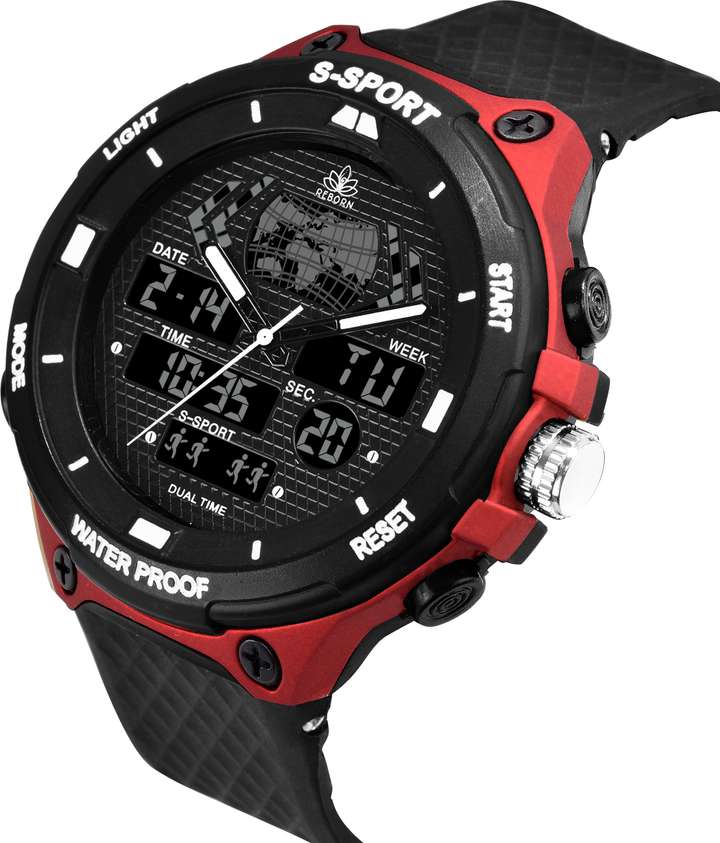 Reborn 9084 ANALOG DIGITAL RED Men Sports Watches Alarm Chrono Waterproof Shockproof Outdoor Sports Analog Digital Watch For Men Buy Reborn 9084 ANALOG DIGITAL RED Men Sports Watches Alarm Chrono Wate...