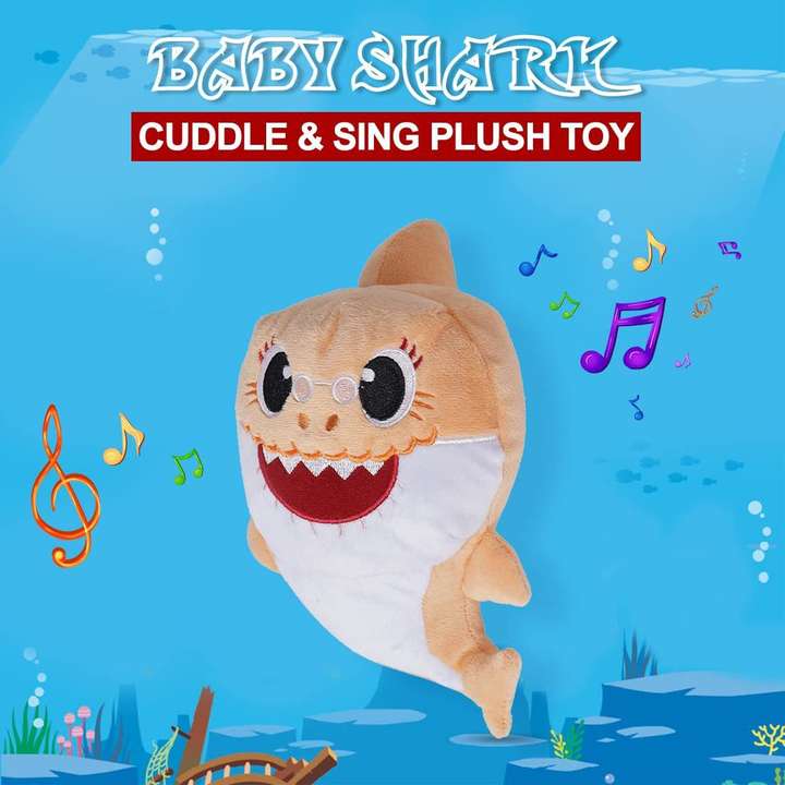 Pinkfong Baby Shark 8 inch Singing Shark for both Boys Girls for 1 year Above 7 cm 8 inch Singing Shark for both Boys Girls for 1