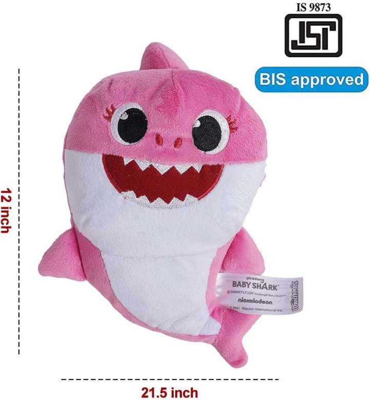 Pinkfong Baby Shark 12 inch Sing Light up Mommy Shark for both Boys and Girls for 1 year Above 7 cm 12 inch Sing Light up Mommy