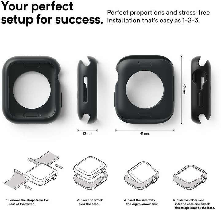 Caseology by Spigen Nero Back Cover for Apple Watch 45mm Series 7 44mm Series 6 SE 2020 5 2019 4 2018 Caseology Flipkart