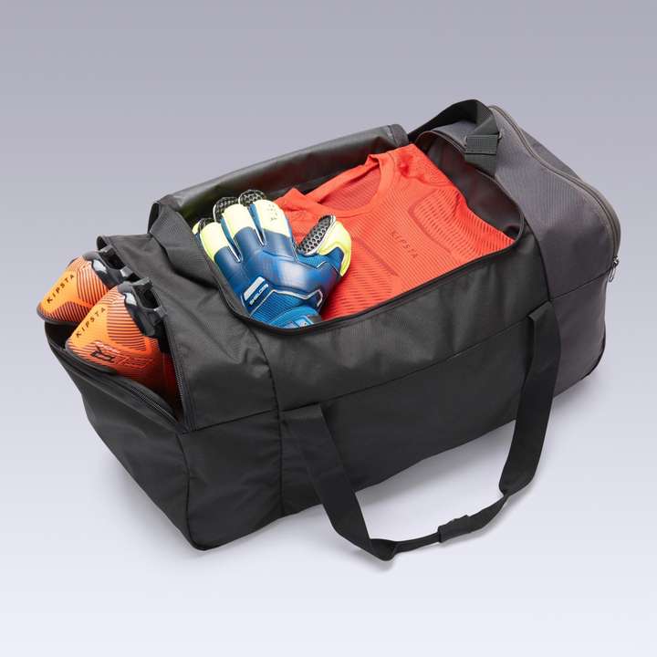 KIPSTA by Decathlon Sports Duffle Bag Essential 55L Black Buy KIPSTA by Decathlon Sports Duffle Bag Essential 55L Black Online at Best Prices in India Football Flipkart