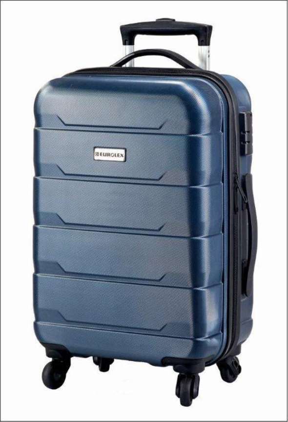 EUROLEX Stellar 61 Cm Medium Trolley Bag Polycarbonate Hard Luggage 24 Inch Check in Suitcase 4 Wheels 24 inch Blue Price in India Flipkart