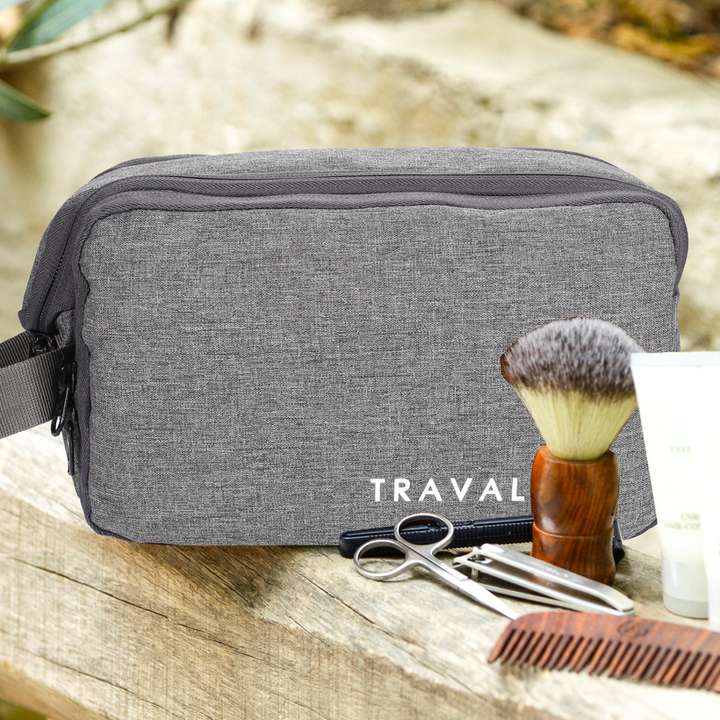 Travalate Water Resistant Travel Toiletry Bag Shaving Kit Pouch 3 Main Compartment Grey Travel Toiletry Kit Grey Price in India Flipkart