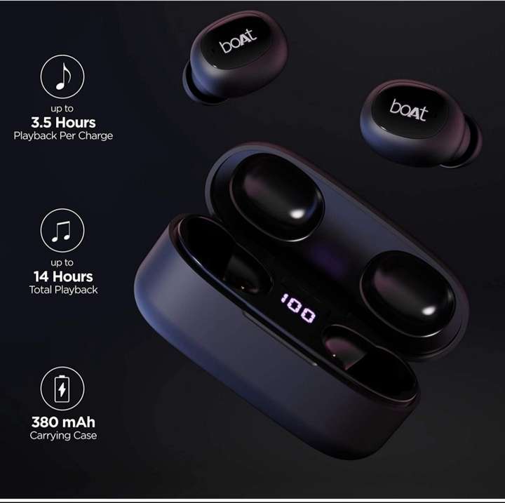 bharatx boAt Airdopes 121v2 Bluetooth Truly Wireless in Ear Earbuds with Mic Black Earphone Cable Organizer Price in India Buy bharatx boAt Airdopes 121v2 Bluetooth Truly Wireless in Ear Earbuds with