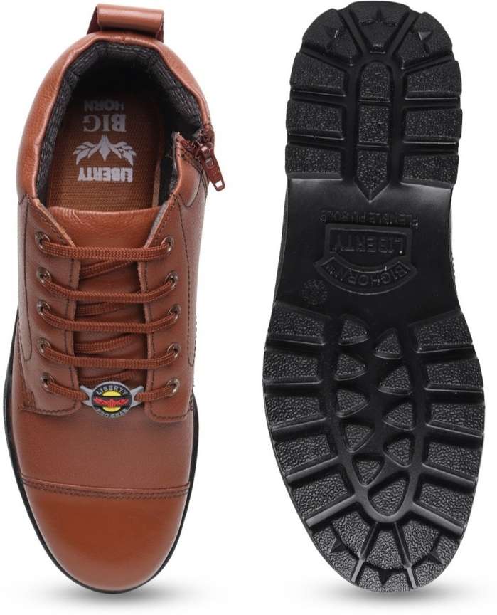 LIBERTY Brown Police Shoes Sheriff Police Boots Oxford Boots For Men