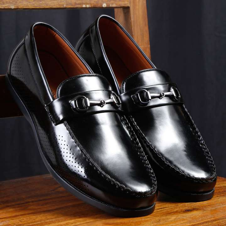 Mens shiny black loafers store
