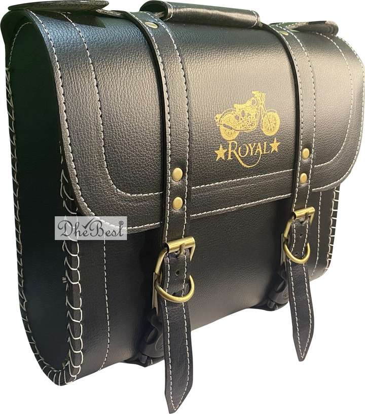 Dhe Best Bike Saddle Bag Waterproof Golden Buckle Black for Royal Enfield Battle Green Saddle Bag Black Leatherette Motorbike Saddlebag Price in India Buy Dhe Best Bike Saddle Bag Waterproof Golden