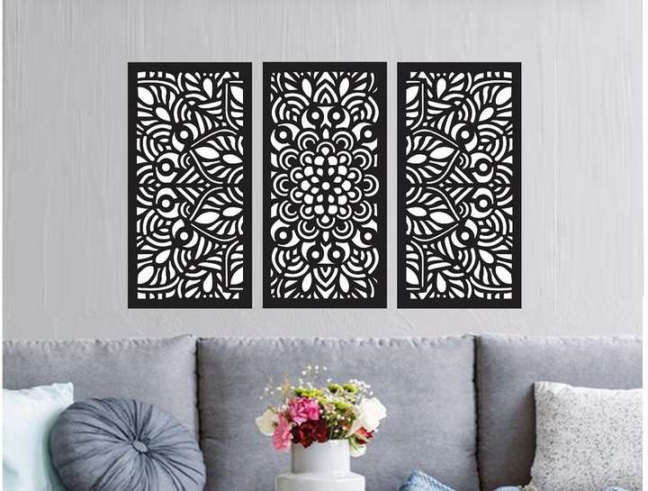Paxtech Solutions 3 Pcs. Set Mandala Wall Decor Frame Home Room Office Decoration Wall Art Price in India Buy Paxtech Solutions 3 Pcs. Set Mandala Wall Decor Frame Home Room