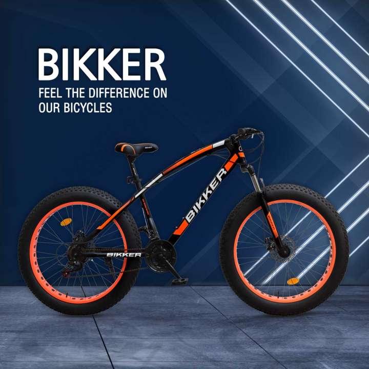 BIKKER Fat Tyre Cycle for Men with Dual Disc Brake Front Suspension 26 T Fat Tyre Cycle Price in India Buy BIKKER Fat Tyre Cycle for Men with Dual Disc Brake