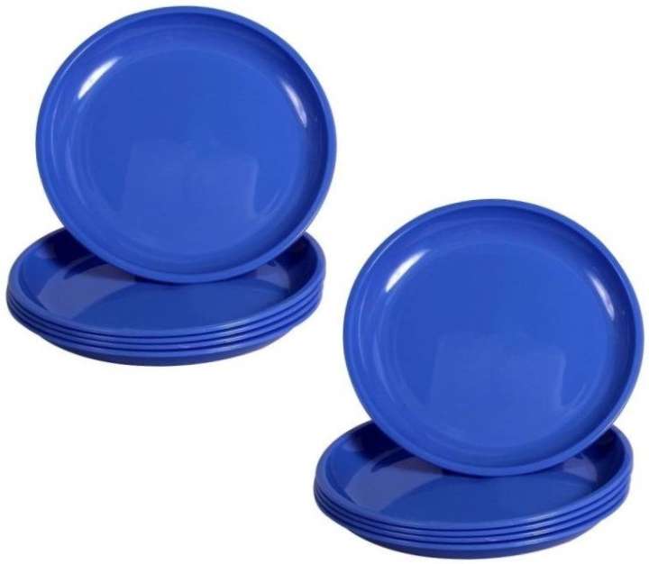 Kanha High Raised Edges Microwave Safe Navy Blue Dinner Plates Set 11 Inches Dinner Plate Price in India Buy Kanha High Raised Edges Microwave Safe Navy Blue Dinner Plates Set 11