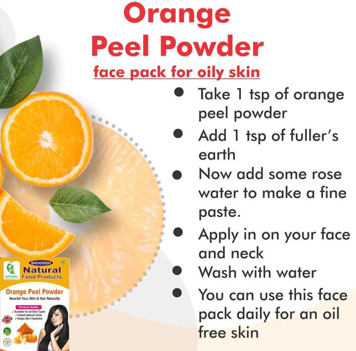 SHOODDH NATURAL ORANGE PEEL POWDER FOR SKIN WHITENING GLOWING SKIN FACE PACK 100 GM Price in India Buy SHOODDH NATURAL ORANGE PEEL POWDER FOR SKIN WHITENING GLOWING SKIN