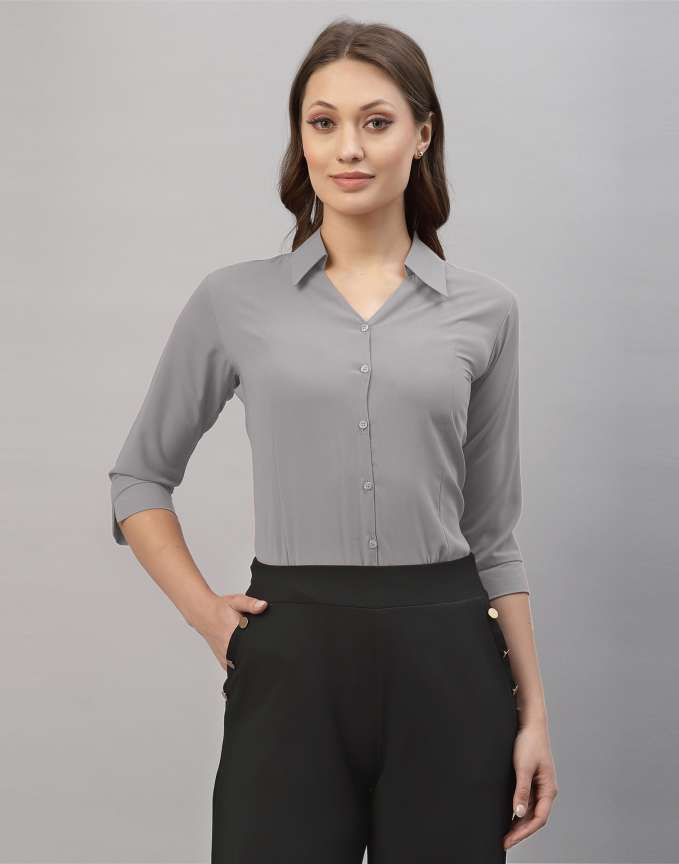 Grey shirt womens best sale