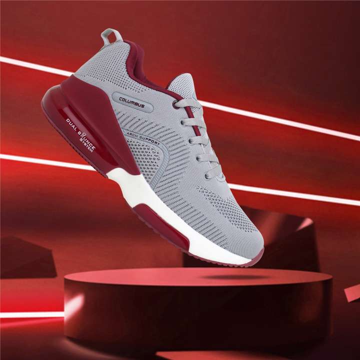 COLUMBUS SUPERB Light Grey Maroon Sports Running Shoes For Men Buy COLUMBUS SUPERB Light Grey Maroon Sports Running Shoes For Men Online at Best Price Shop Online for Footwears in India
