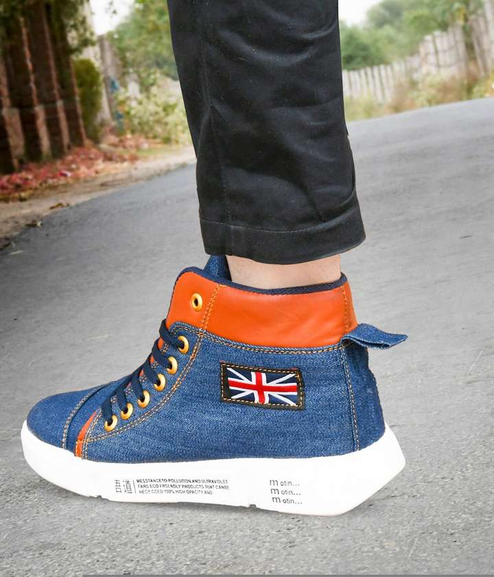 Denim shoes flipkart on sale