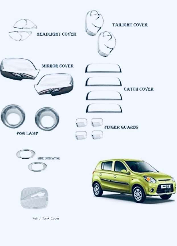 Autxin Exterior Chrome Accessories Combo Kit For Alto 800 T 2 2016 2018 Set Of 21Pcs Chrome Maruti Alto 800 Side Garnish Price in India Buy Autxin Exterior Chrome Accessories Combo Kit For Alto 800 T ...