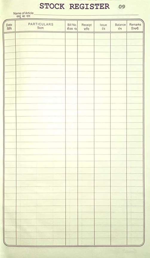 True-Ally Stock Book Register/Inventory Accounting/Ledger Green Color - 400  Pages Stock Book Register/Inventory Accounting/Ledger Green Color - 400  Pages 1-Part Stock Book Register Price in India - Buy True-Ally Stock Book  Register/Inventory