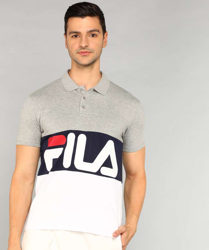 Gray fila shirt shop